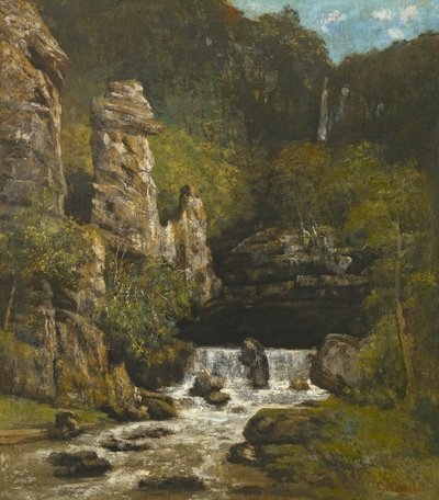 Paesaggio con cascata da Gustave Courbet